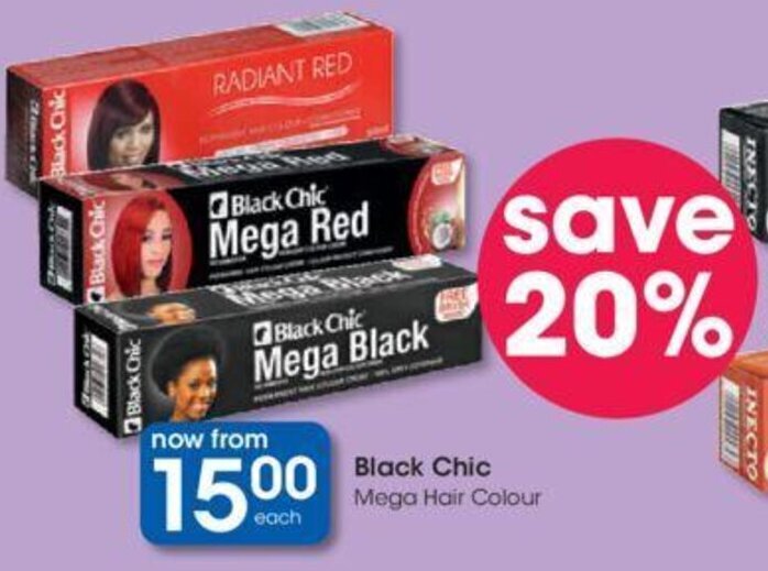 Black Chic Mega Hair Colour offer at Clicks