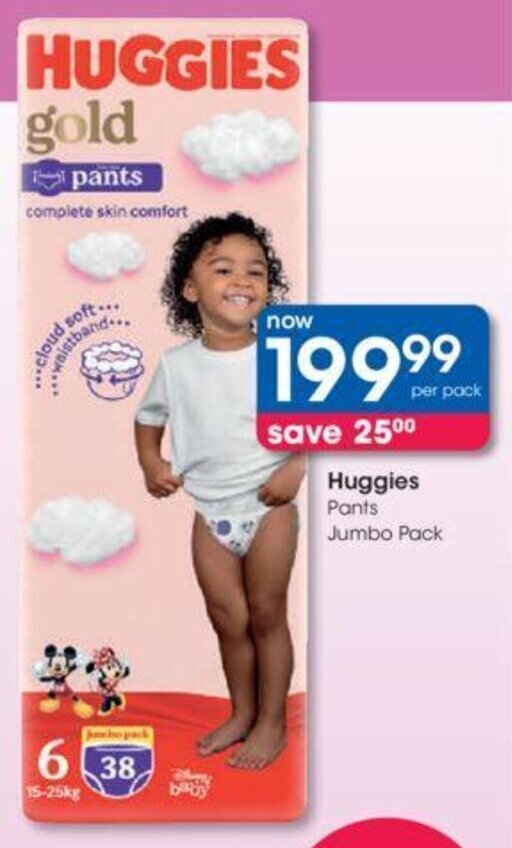 Huggies Gold Pants Jumbo Pack offer at Clicks