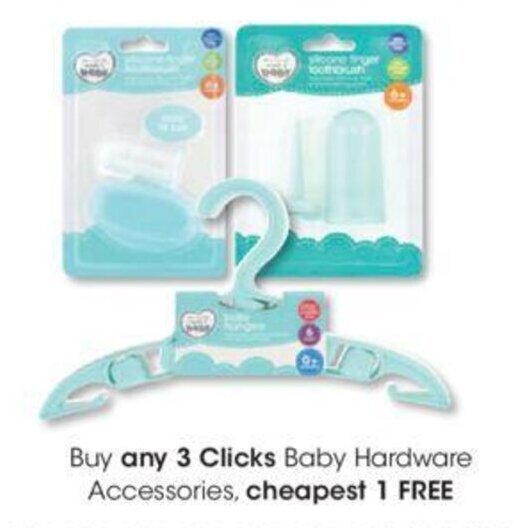 Buy any 3 Clicks+ Baby Hardware Accessories cheapest 1 FREE offer at Clicks