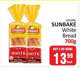 KitKat Cash and Carry Sunbake White Bread 700g offer