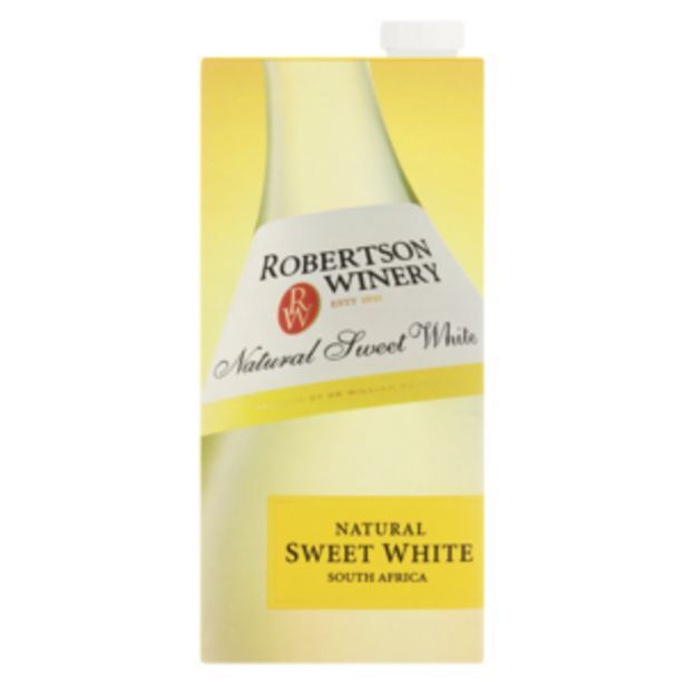 Robertson winery natural sweet white wine box 1l offer at Checkers ...