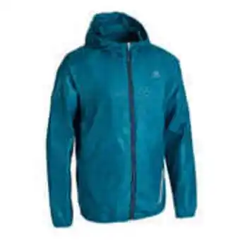Decathlon Kalenji at 100 kids' athletics windproof jacket - petrol blue offer