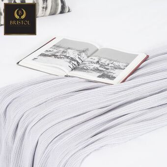 100% cotton premium large woven ultra-soft blanket (180 x 230cm)