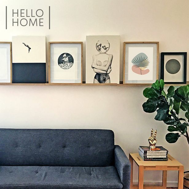 2x diy floating picture ledge shelves offer at OneDayOnly