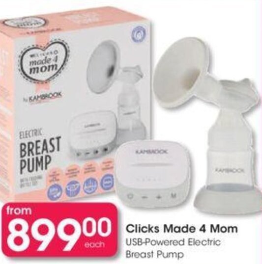 Clicks+ Made 4 Mom UBSPowered Electric Breast Pump offer at Clicks