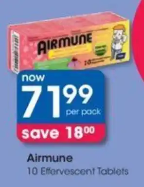 Clicks Airmune 10 Effervescent Tablets offer