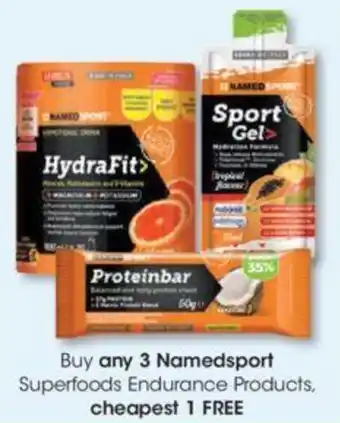 Buy any 3 Namedsport Superfoods Endurance Products cheapest 1 FREE