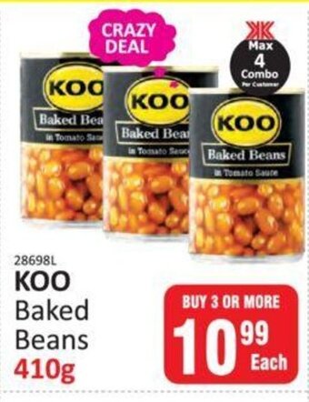 KitKat Cash and Carry Koo Baked Beans 410g offer
