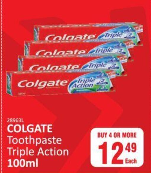 Colgate Toothpaste Triple Action 100 ml offer at KitKat Cash and Carry