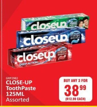 Close-Up Toothpaste 125 ml Assorted