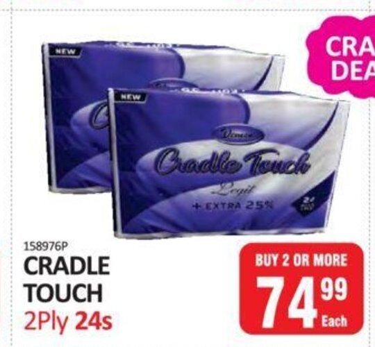 Cradle Touch 2 ply 24s offer at KitKat Cash and Carry