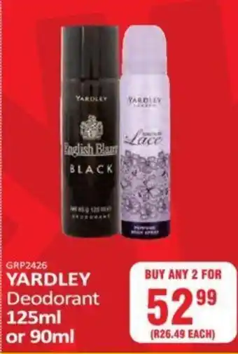 KitKat Cash and Carry Yardley Deodorant 125 ml or 90 ml offer