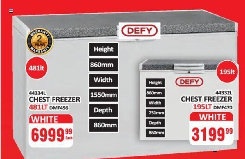 Defy Chest Freezer 195Lt offer at KitKat Cash and Carry