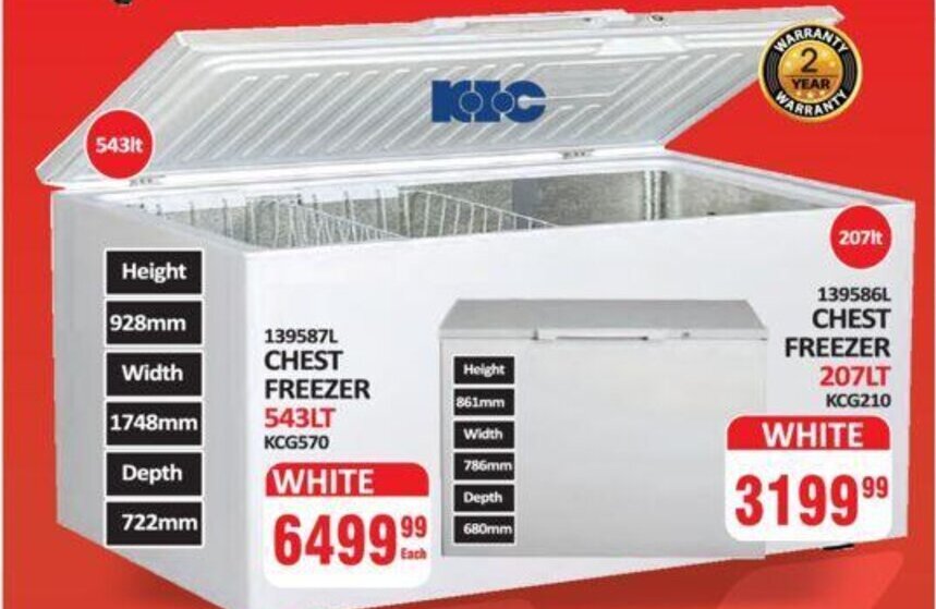KIC Chest Freezer 543 lt offer at KitKat Cash and Carry