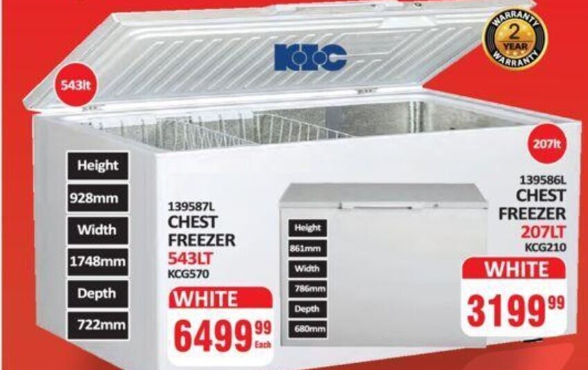 KIC Chest Freezer 207 Lt offer at KitKat Cash and Carry