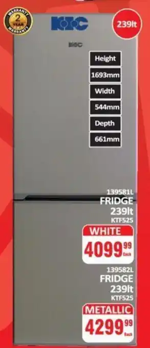 KitKat Cash and Carry KIC Fridge 239 lt offer