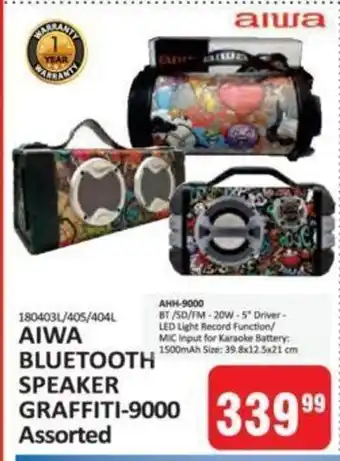 KitKat Cash and Carry AIWA Bluetooth Speaker Graffiti-9000 Assorted offer