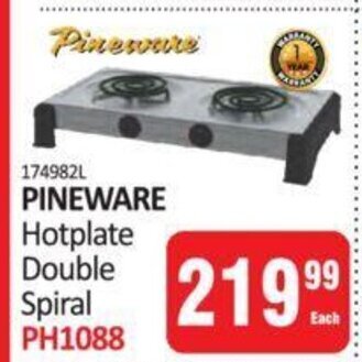 Pineware Hotplate Double Spiral PH1088