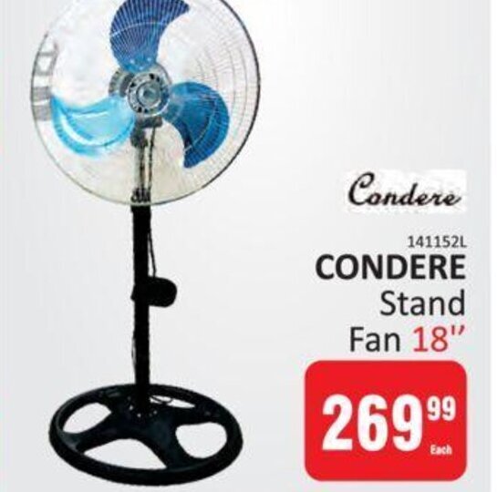 Condere Stand Fan 18" offer at KitKat Cash and Carry