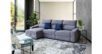 Reynolds sleeper daybed in fabric, grey
