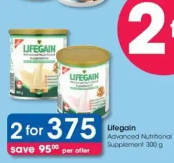 Clicks Lifegain Advanced Nutritional Supplements 2 x 300g offer