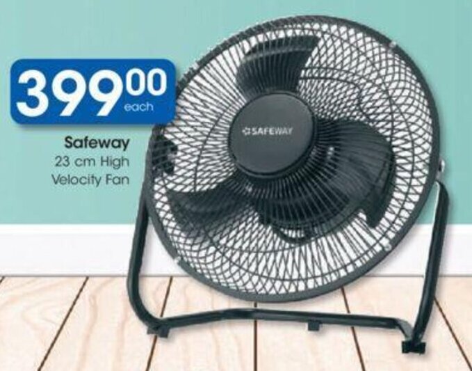 Safeway 23cm High Velocity Fan offer at Clicks