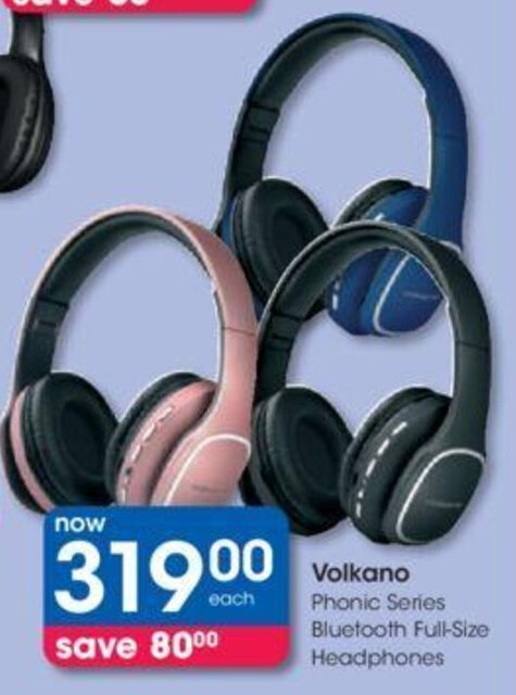 Volkano phonic discount series bluetooth headphones