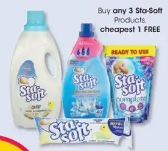 Clicks Buy any 3 Sta-Soft Products cheapest 1 FREE offer