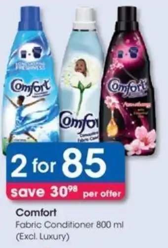Clicks Comfort Fabric Conditioner 2 x 800ml offer
