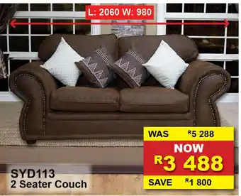 Furniture Liquidation Warehouse SYD113 - 2 Seater Couch offer
