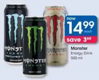Clicks Monster Energy Drink 500ml offer