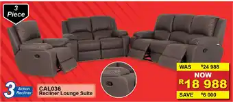 Furniture Liquidation Warehouse CAL036 - Recliner Lounge Suite offer