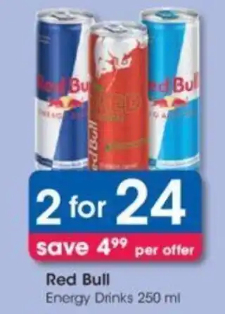 Clicks Red Bull Energy Drink 2 x 250ml offer