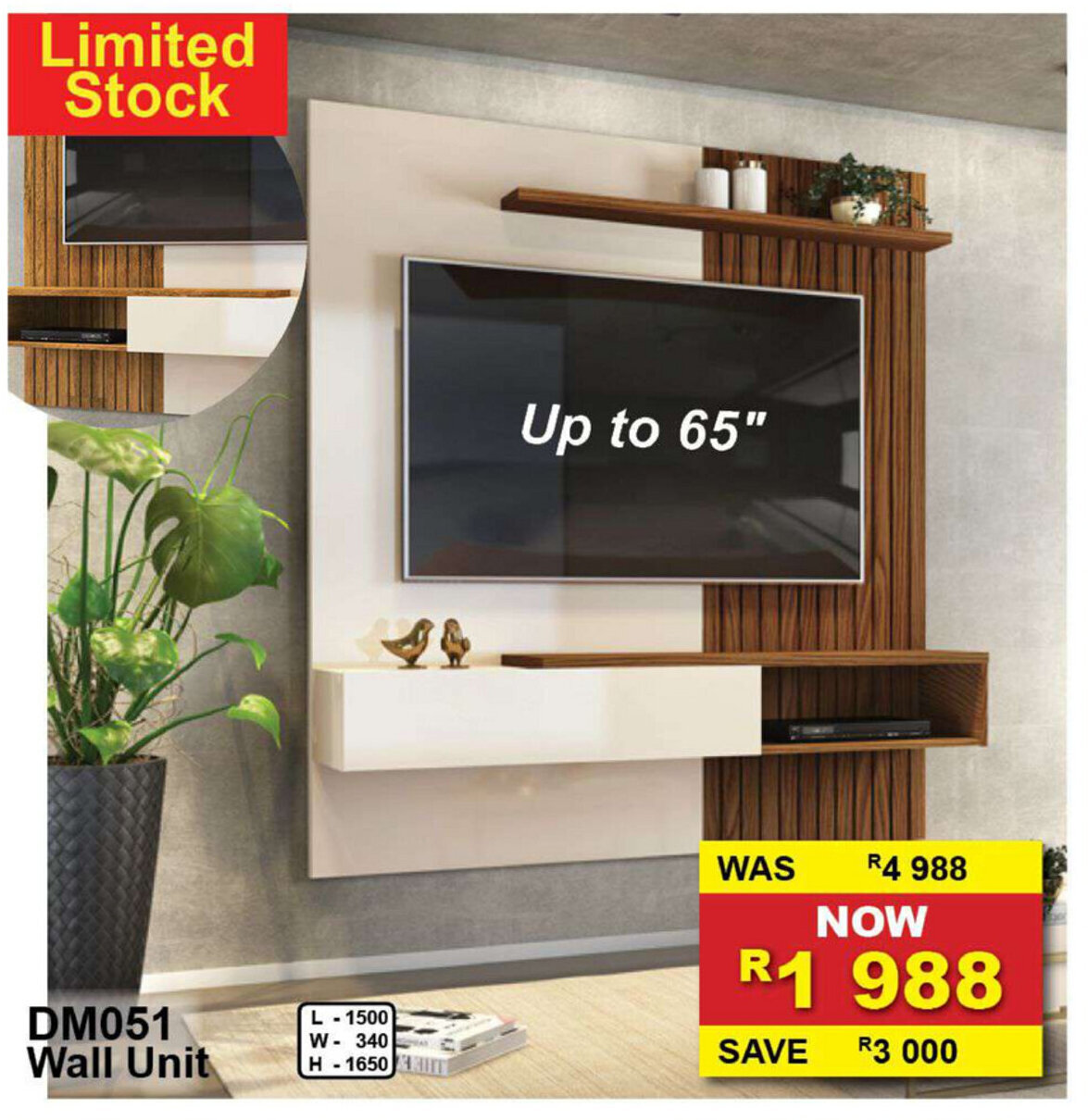 DM051 Wall Unit offer at Furniture Liquidation Warehouse