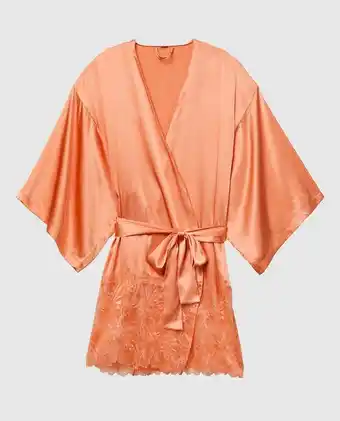 Satin and lace kimono