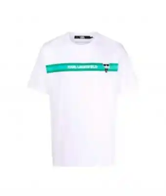 Europa Art Group Ikonik karl stripped logo t-shirt – white offer