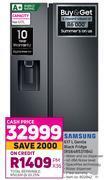 Samsung 617 l gentle black fridge rs64r5311b4
