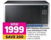 Game Samsung 28 ltr stainless microwave oven me6104st1/fa offer