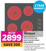 Game Whirlpool 60 cm ceran hob with controls black akm 9010 offer