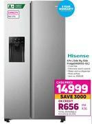 Game Hisense 474l side by side fridge (h690ss-idl) offer