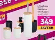 Game 3 piece basics bamboo bathroom set-per set offer