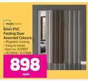 Game Mainstays 6mm pvc folding door assorted colours-each offer