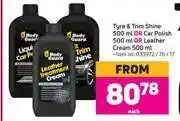 Game Body guard tyre & trim shine 500ml or car polish 500ml or leather cream 500ml-each offer