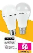 Game Lightworx 7w rechargeable a60 led b22/e27 cool white/warm white globe-each offer
