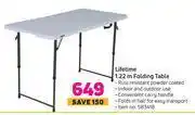 Game Lifetime 1.22m folding table offer
