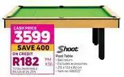 Game Shoot pool table offer