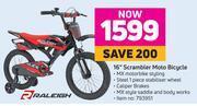Game Raleigh 16" scrambler moto bicycle offer