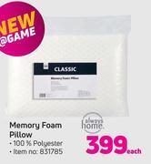 Game Always home memory foam pillow-each offer