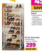 Game 10 tier shoe rack offer