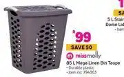 Game Miss molly 85l mega linen bin taupe offer